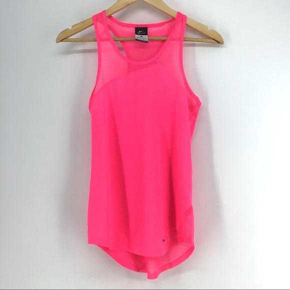 Nike Tops - Nike Dri-Fit Pink Racerback Mesh Athletic Tank Top